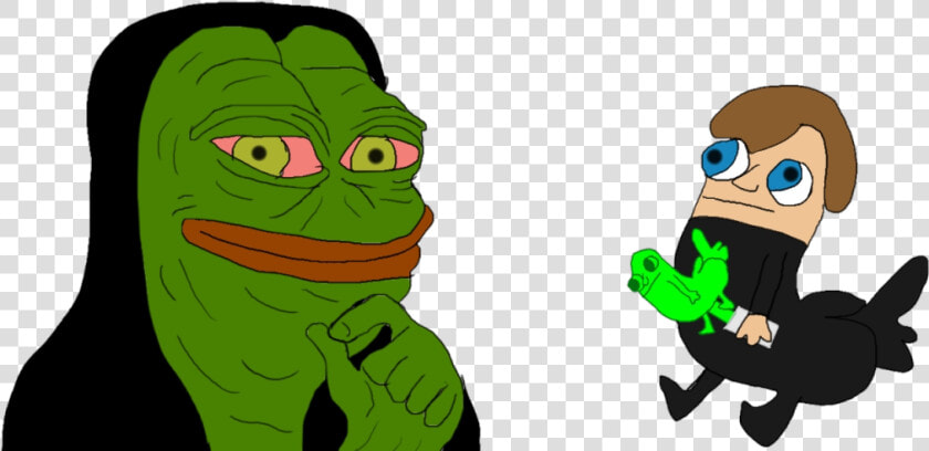 Emperor Pepe And Luke Dickbutt   Cartoon  HD Png DownloadTransparent PNG