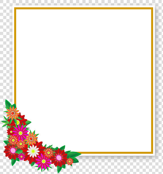 Flowers  Sticker  Frame  Square  Element  Graphics   Flower Free Frame Square  HD Png DownloadTransparent PNG