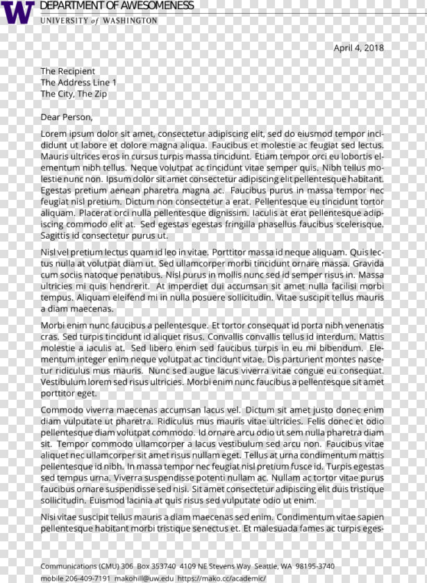 University Of Washington Rejection Letter 2018  HD Png DownloadTransparent PNG