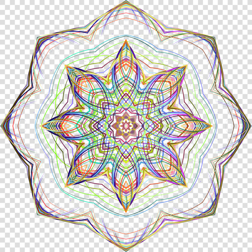 Prismatic Geometric Mandala 2 No Background Clip Arts   Fractal Art  HD Png DownloadTransparent PNG