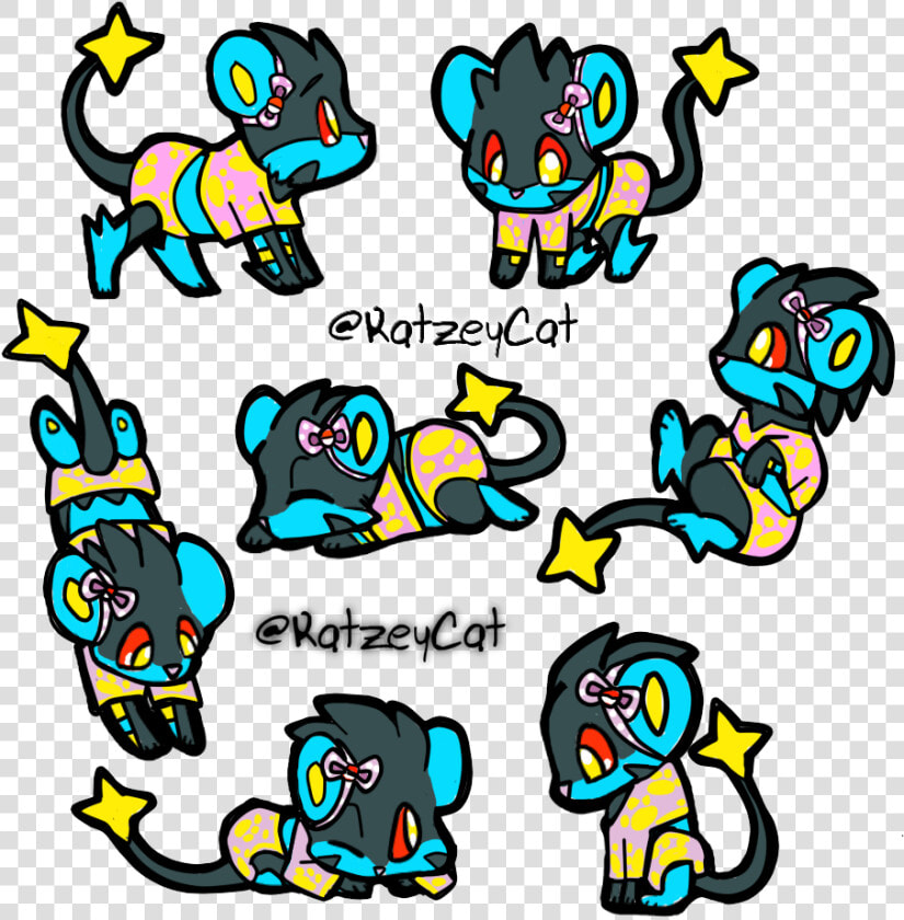 Katzey Luxray Sticker Batch Clipart   Png Download   Cartoon  Transparent PngTransparent PNG