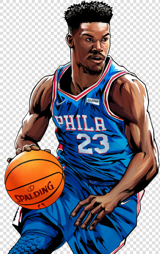 Profile Art Jimmy Butler   Dribble Basketball  HD Png DownloadTransparent PNG