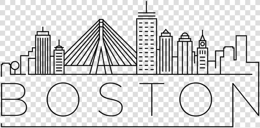 Transparent Boston Clip Art Black And White   Transparent Boston Skyline Outline  HD Png DownloadTransparent PNG