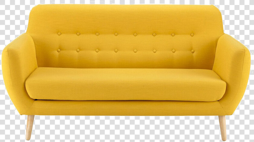 Couch Sofa Bed Furniture Futon   Canapé Jaune Maison Du Monde  HD Png DownloadTransparent PNG