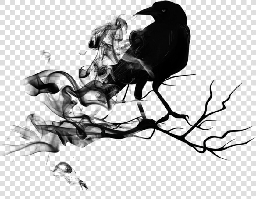 Clipart Free Black Raven Blacksmoke Animal   Edgar Allan Poe The Raven Art  HD Png DownloadTransparent PNG