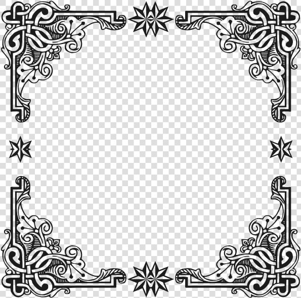 Vintage Symmetric Frame   Vintage Black Frame Png  Transparent PngTransparent PNG