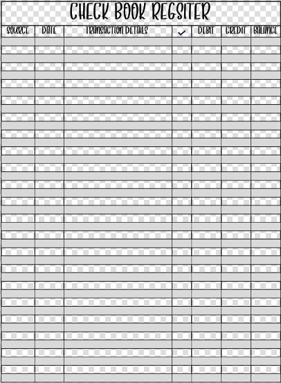 Check Register Book   Balance The Cheque Book  HD Png DownloadTransparent PNG