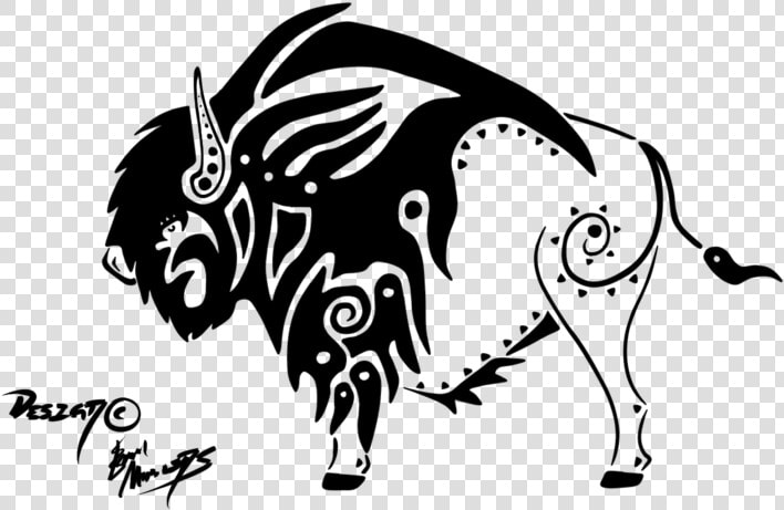 Vector Bull Tribal   Bison Skull Buffalo Skull Tattoo Designs  HD Png DownloadTransparent PNG