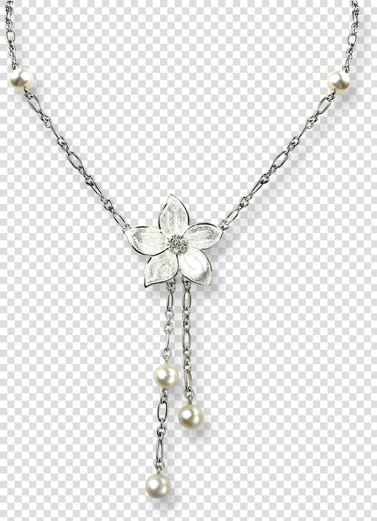 Nicole Barr Designs Sterling Silver Stephanotis Floral   Necklace  HD Png DownloadTransparent PNG