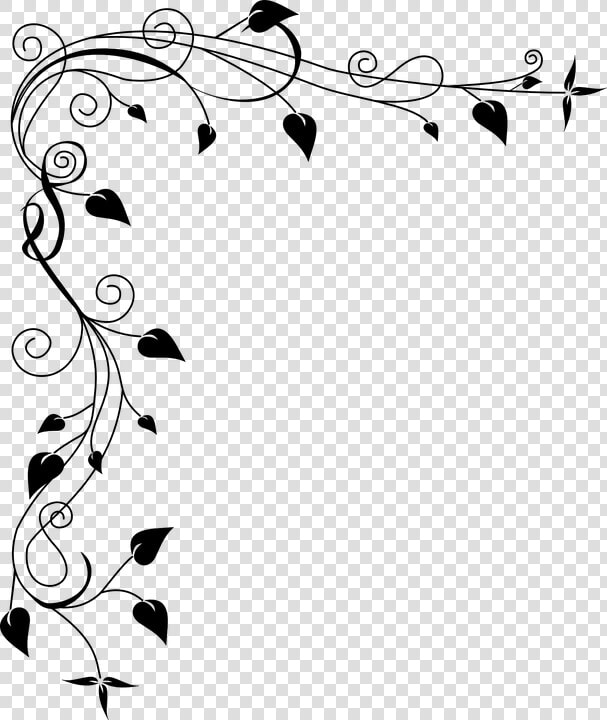 Border  Flower  Grass  Plant  Separation  Stylized   Black And White Nice Borders  HD Png DownloadTransparent PNG