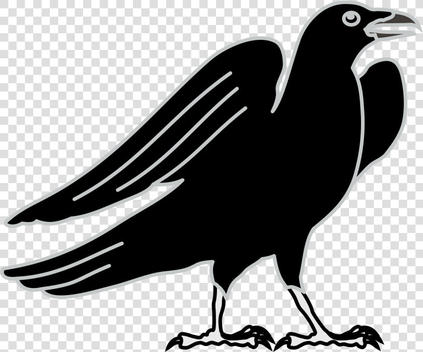 Transparent Clipart Of Crows   Crow Heraldic Raven  HD Png DownloadTransparent PNG