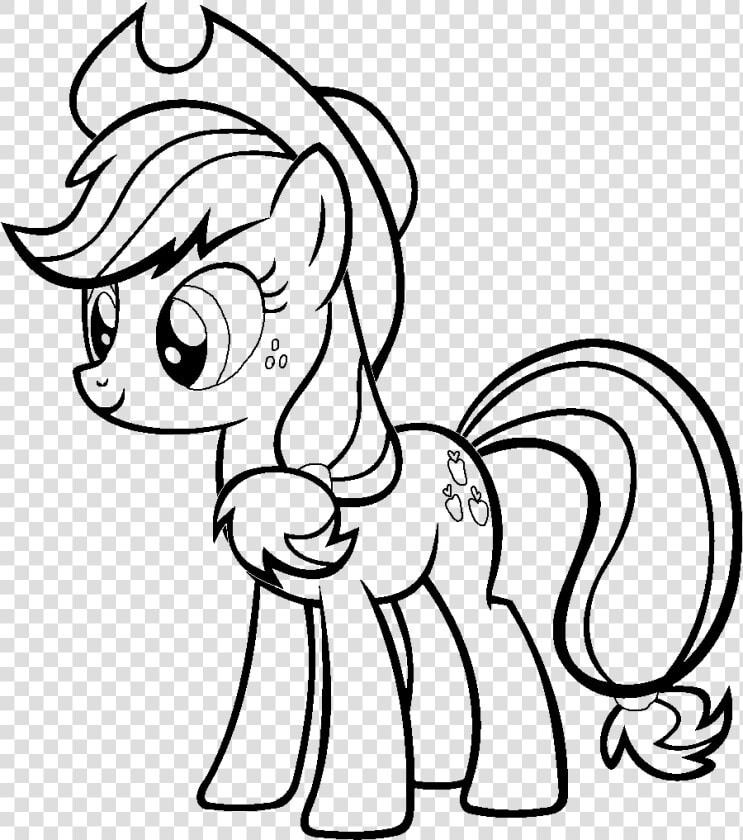 Applejack Coloring Pages 0   Apple Jack My Little Pony Coloring Page  HD Png DownloadTransparent PNG