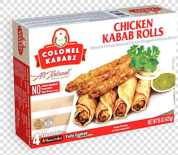 Transparent Eggroll Png   Colonel Kababz Chicken Seekh Kabab  Png DownloadTransparent PNG