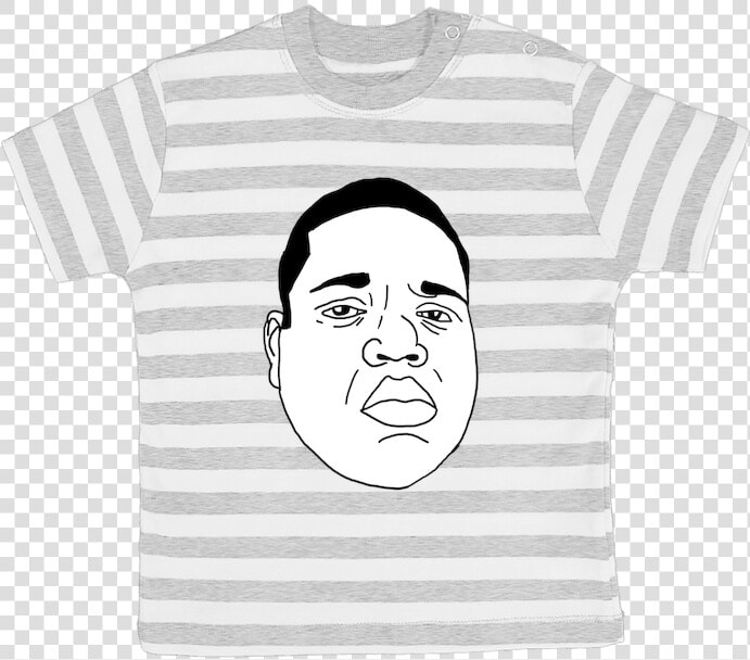 T Shirt Bébé À Rayures Notorious Big Biggie Head Par   T shirt  HD Png DownloadTransparent PNG