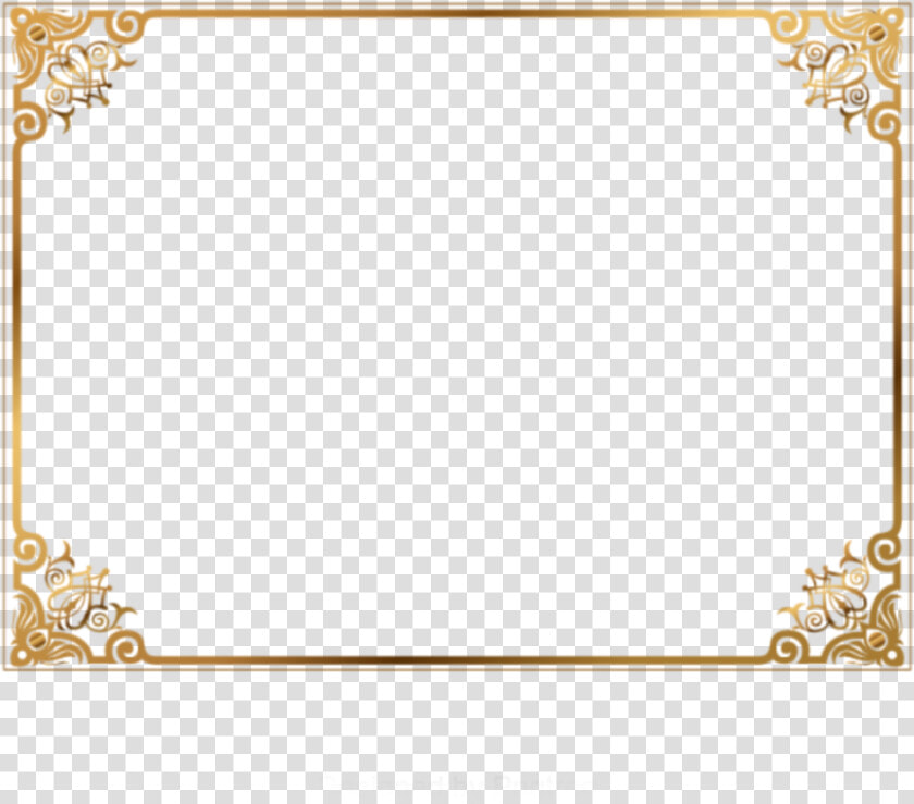  ftestickers  frame  borders  gold  golden  ornate   Gold Frame Vector Transparent  HD Png DownloadTransparent PNG