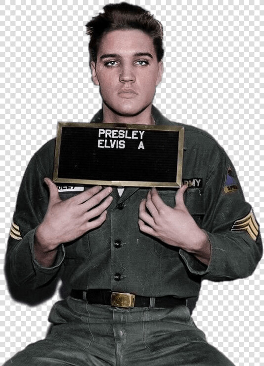 Elvis Presley Army Mugshot   Army Elvis Presley  HD Png DownloadTransparent PNG