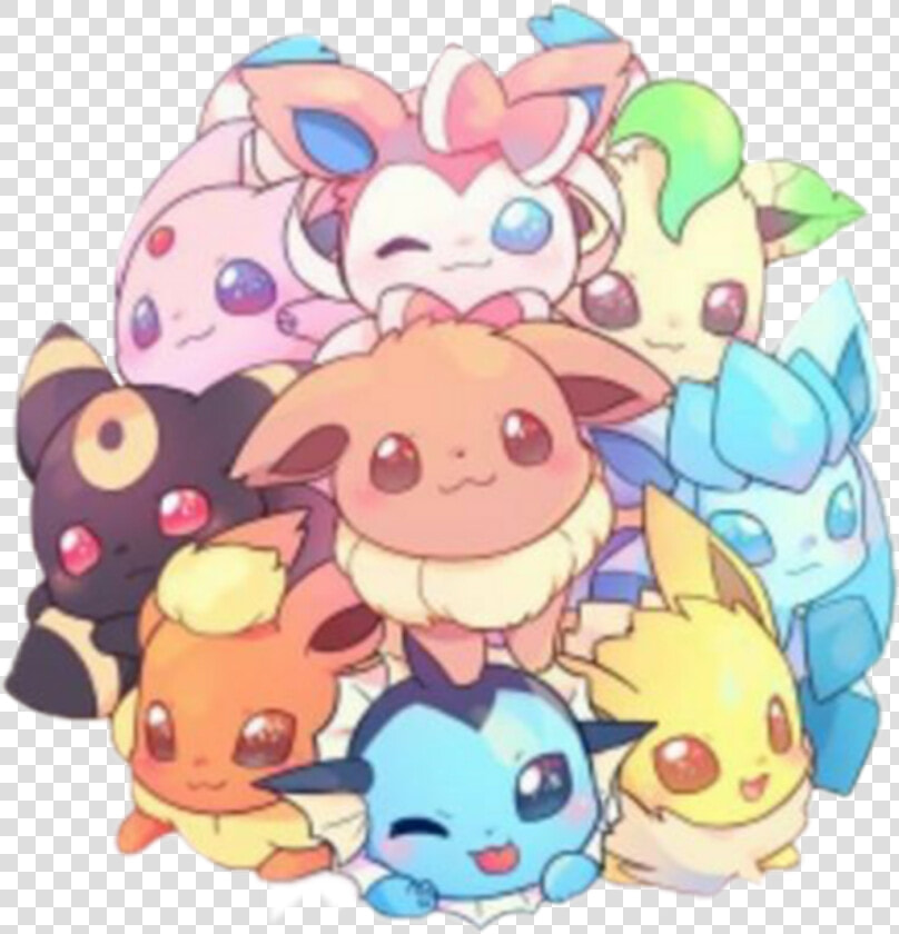  kawaii  cute  pokemon  poke Mon  eveevolution  evee   Eeveelutions Kawaii  HD Png DownloadTransparent PNG