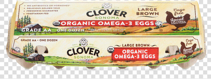 Large Brown Organic Omega 3 Eggs   Convenience Food  HD Png DownloadTransparent PNG