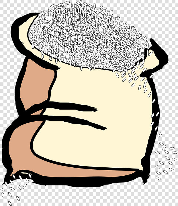 Sack  Bag  Grains  Rice  Open  Wheat  Seed  Agriculture   Cartoons Rice Grains  HD Png DownloadTransparent PNG