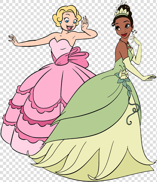 The Princess And The Frog   Png Download   Princess And The Frog Tiana And Charlotte  Transparent PngTransparent PNG