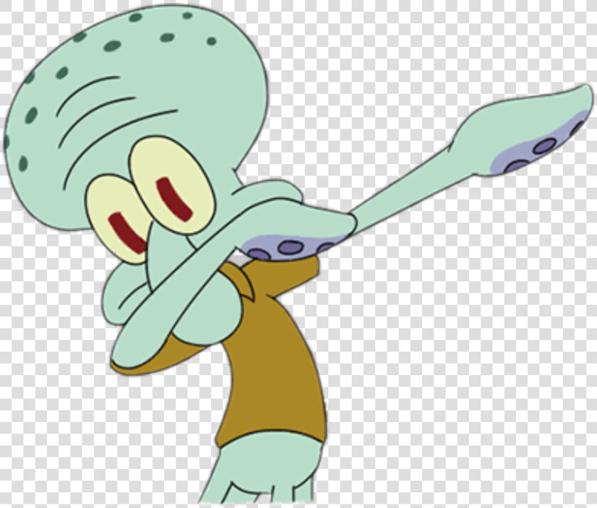 Dab Transparent Background  Picture   Squidward Dabbing  HD Png DownloadTransparent PNG