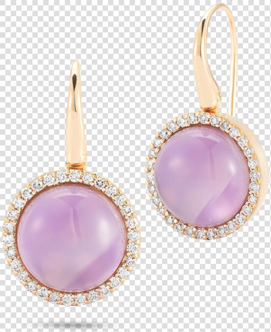 Roberto Coin Earrings With Diamonds  Amethyst And Mother  HD Png DownloadTransparent PNG