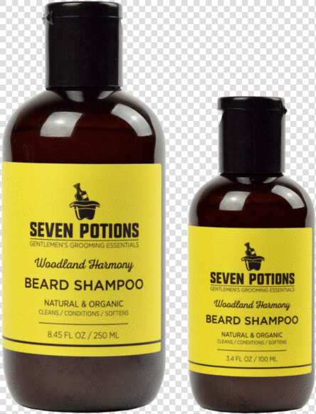 Seven Potions Beard Shampoos Woodland Harmony 2 Sizes   Luxury Shampoo In The British  HD Png DownloadTransparent PNG