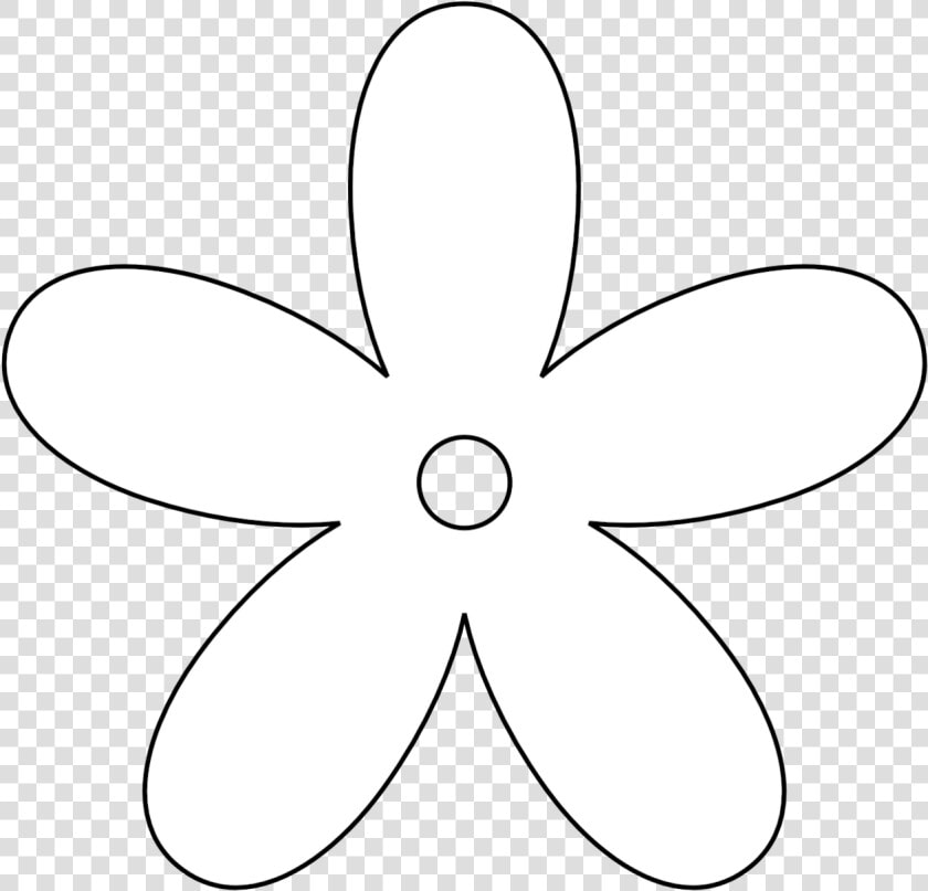 Flower Kid Clip Art   5 Petal Flower Outline  HD Png DownloadTransparent PNG