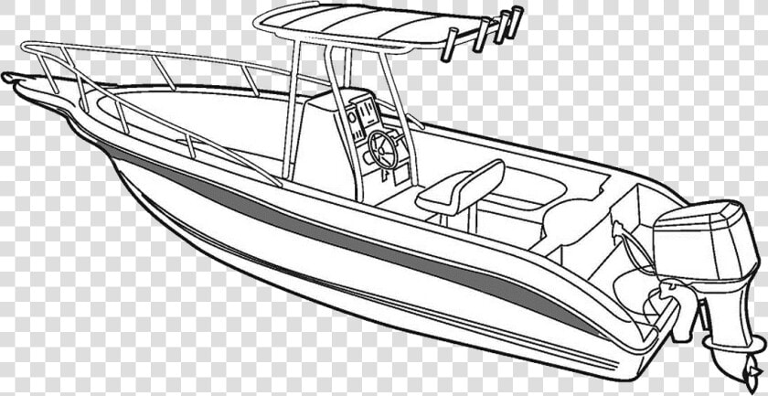 Drawn Yacht Speed Boat   Boat Coloring Page  HD Png DownloadTransparent PNG