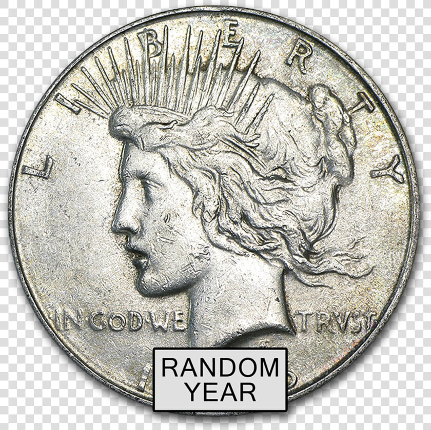 Transparent Silver Dollar Png   Peace Dollar  Png DownloadTransparent PNG