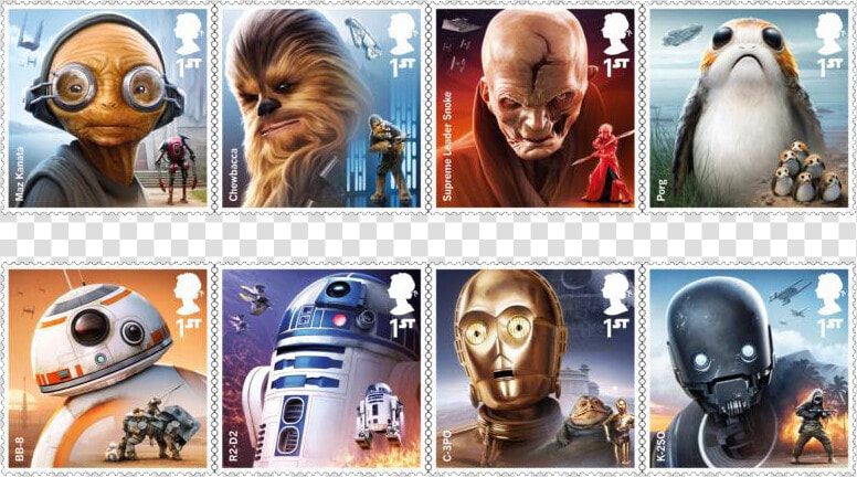 Royal Mail Star Wars Stamps  HD Png DownloadTransparent PNG