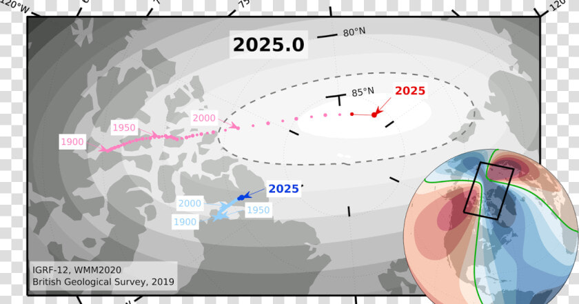 Ubicacion Polo Norte Magnetico 2019  HD Png DownloadTransparent PNG