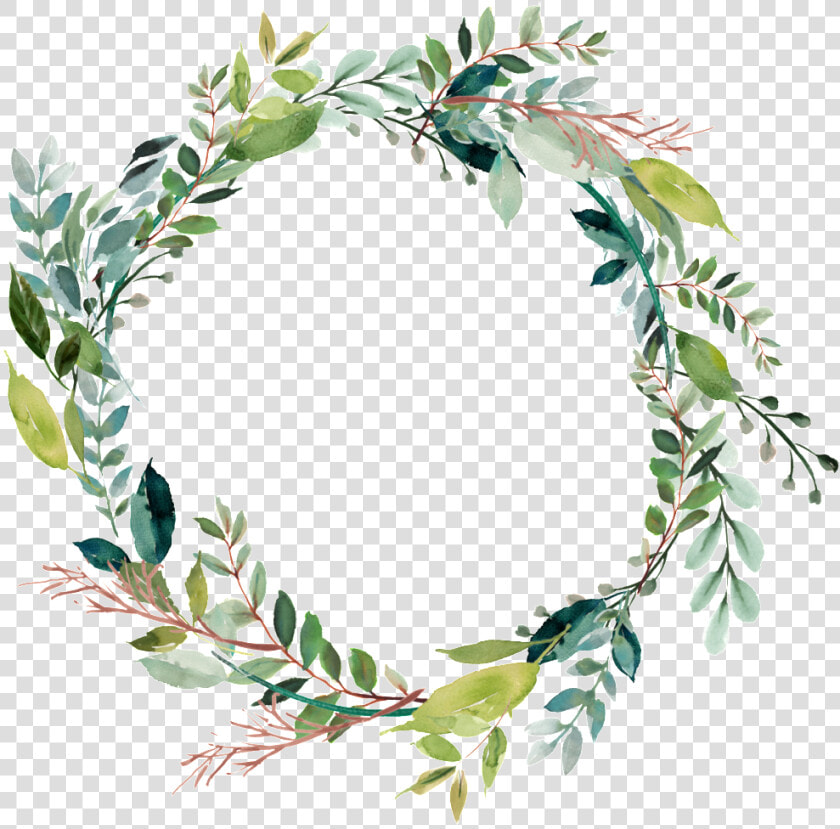 Leaves Vector Ring   Watercolor Leaves Frame Png  Transparent PngTransparent PNG