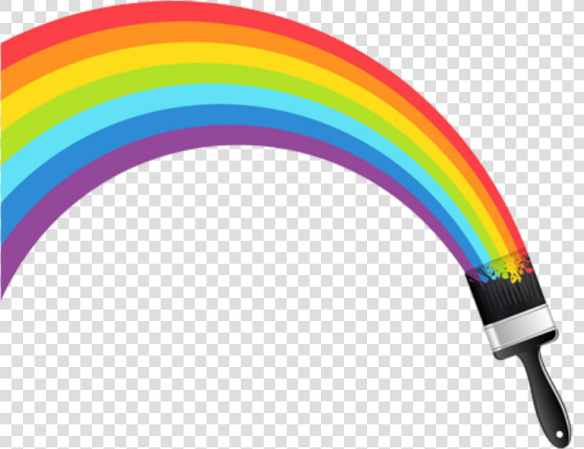  ftestickers  paintbrush  painting  rainbow   Rainbow Paint Brush Png  Transparent PngTransparent PNG