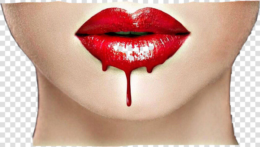 Lips   Lips Dripping Blood  HD Png DownloadTransparent PNG