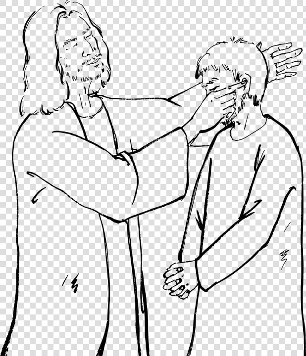 Coloring Page Jesus Heals The Sick  HD Png DownloadTransparent PNG