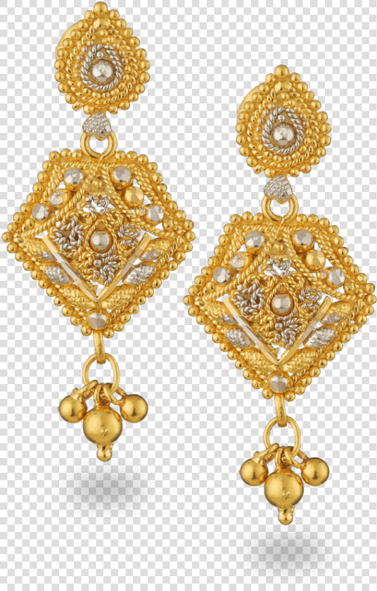 22ct Gold Filigree Earrings   Senco Gold Earrings Collection  HD Png DownloadTransparent PNG