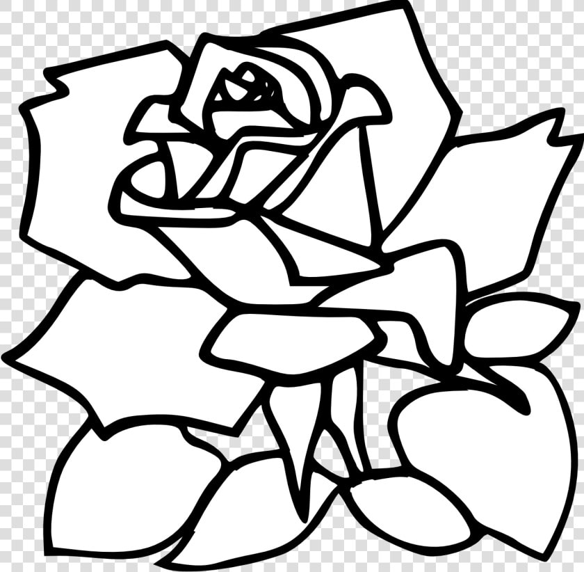 Free Rose Drawings Black   Rose And Butterfly Coloring Pages  HD Png DownloadTransparent PNG