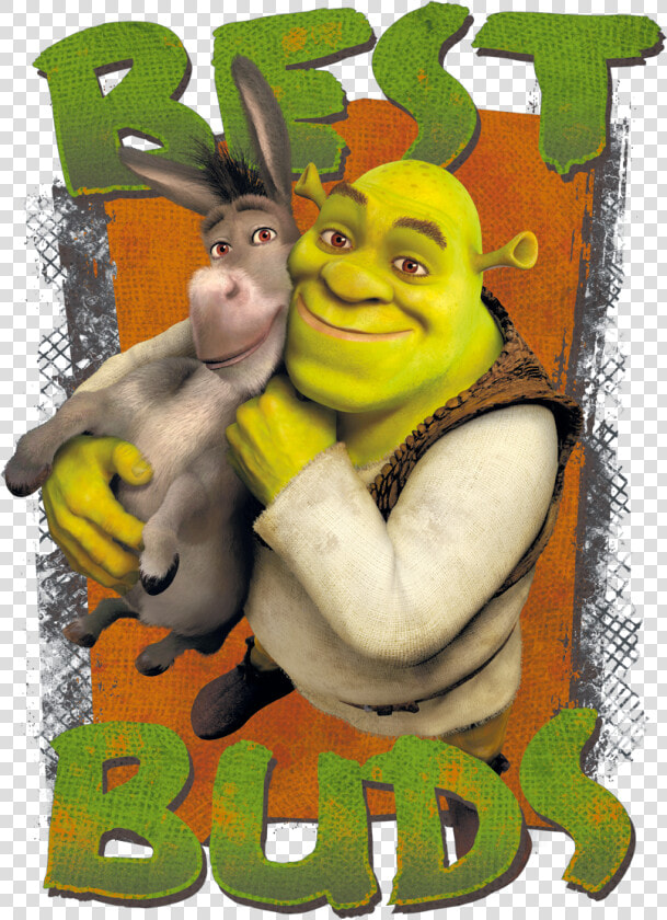 Shrek Buds Juniors T Shirt   Shrek And His Donkey  HD Png DownloadTransparent PNG