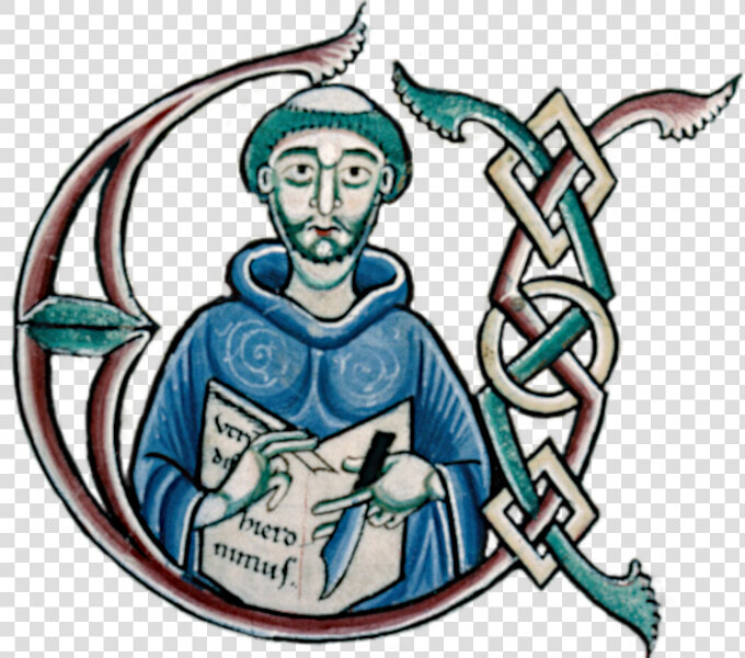 Saint Jerome Writing Bible 3rd Quarter 12th France   Cartoon  HD Png DownloadTransparent PNG