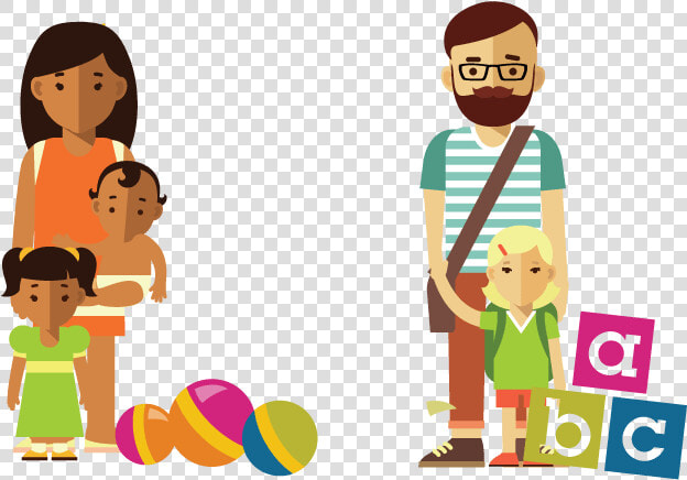 Cartoon Single Parent Families  HD Png DownloadTransparent PNG