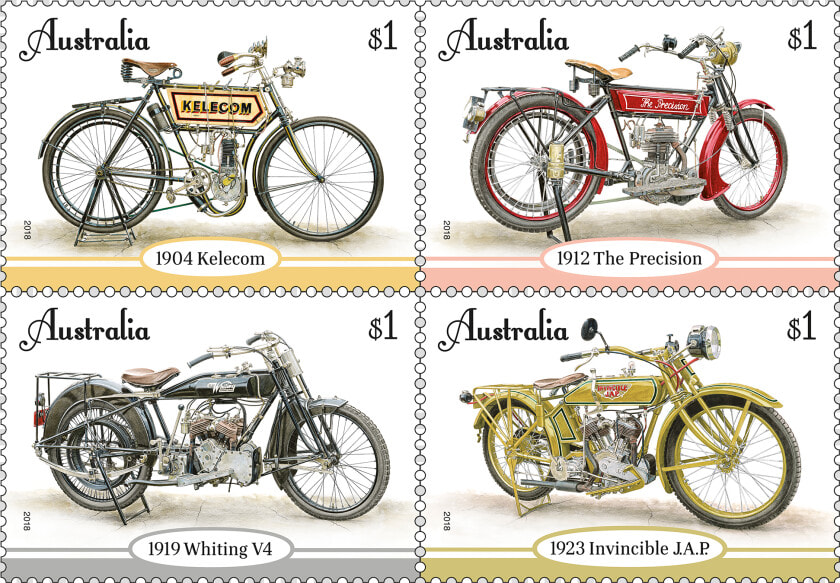 2018 Australian Stamps Vintage Motorcycles  HD Png DownloadTransparent PNG