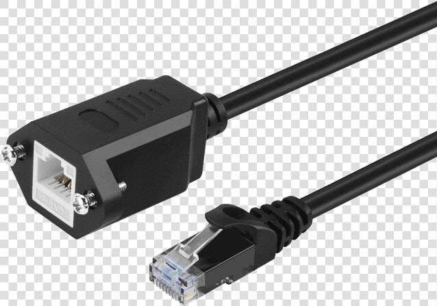 6 Feet Cat6 Ethernet Extension Male To Female Screw   Usb Cable  HD Png DownloadTransparent PNG