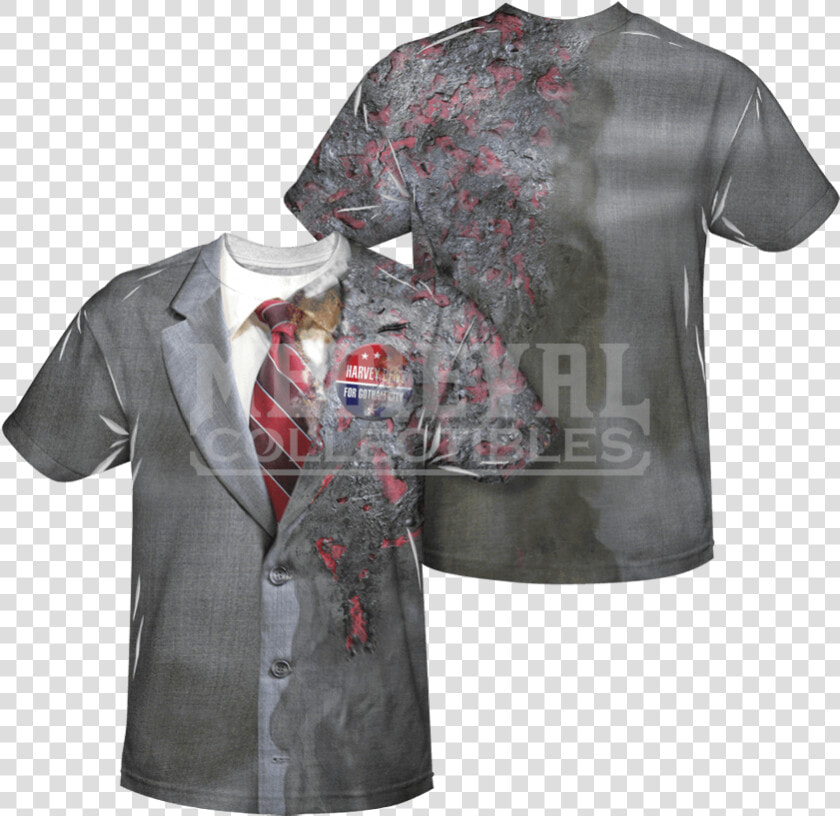 Two Face Burned Suit T shirt   Dos Caras Disfraz  HD Png DownloadTransparent PNG