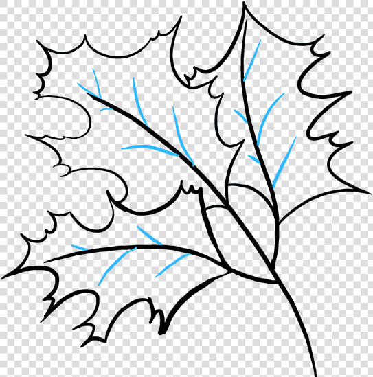 How To Draw Fall Oak Leaves   Fall Drawing  HD Png DownloadTransparent PNG