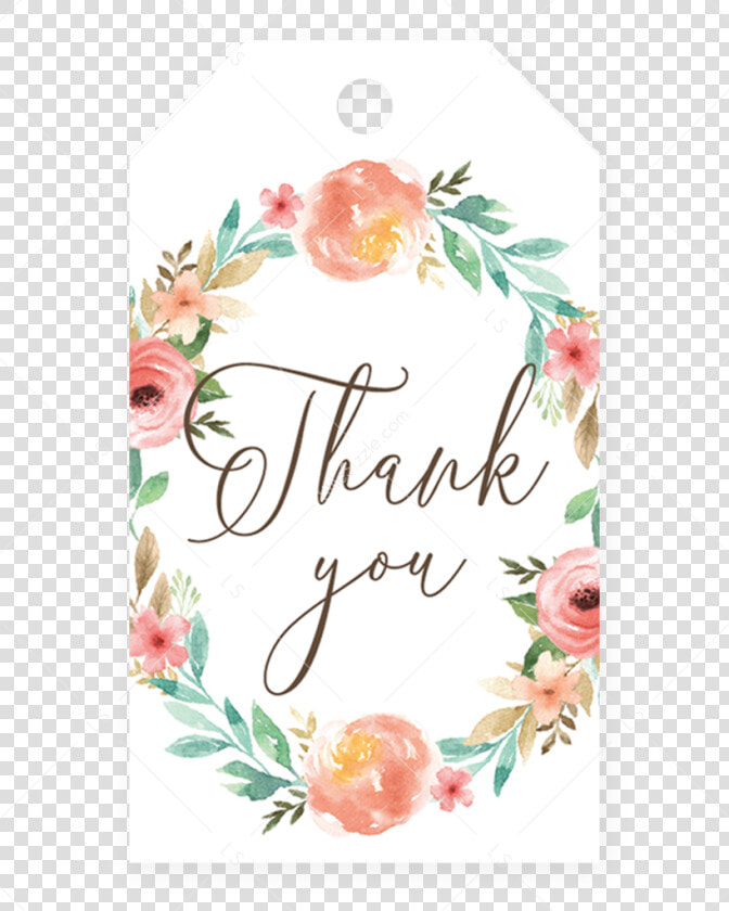 Floral Favor Tag Template Download By Littlesizzle   Floral Thank You Tags  HD Png DownloadTransparent PNG