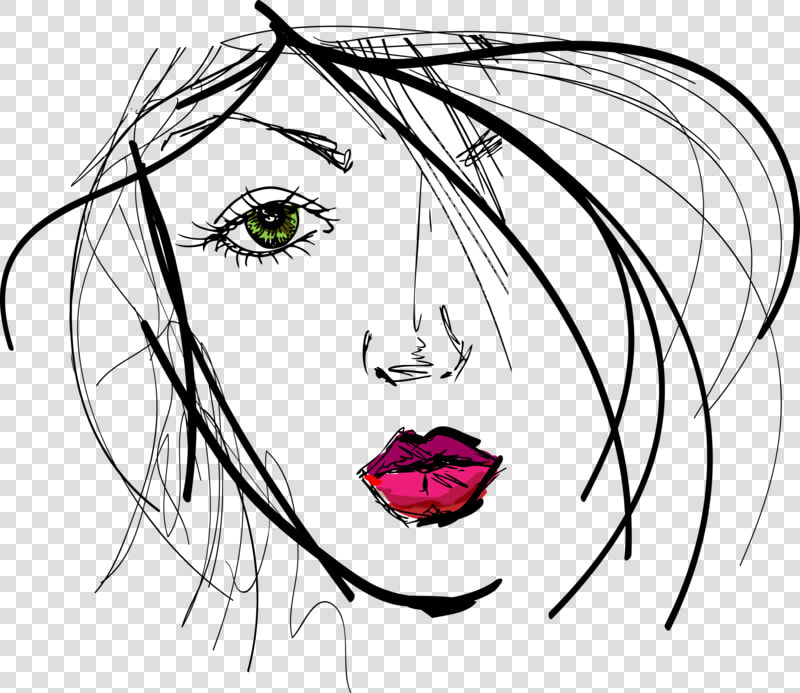 Woman Face Sketch Png Clipart   Png Download   Face Drawing Transparent Background  Png DownloadTransparent PNG