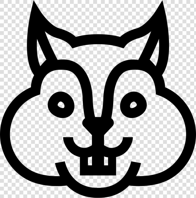 Squirrel Face Frontal Outline   Squirrel Face Drawing Easy  HD Png DownloadTransparent PNG