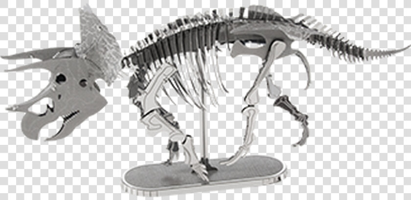 Triceratops Skeleton Metal Earth Model Kit   3d Metal Earth Tyranosaurus  HD Png DownloadTransparent PNG