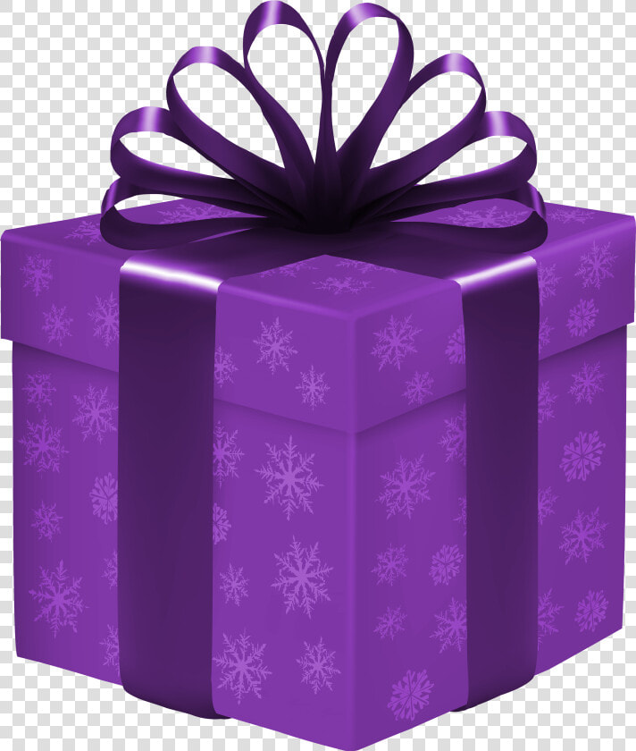 Purple Gift Box With Snowflakes Png Clipart   Gift Box Png Transparent  Png DownloadTransparent PNG